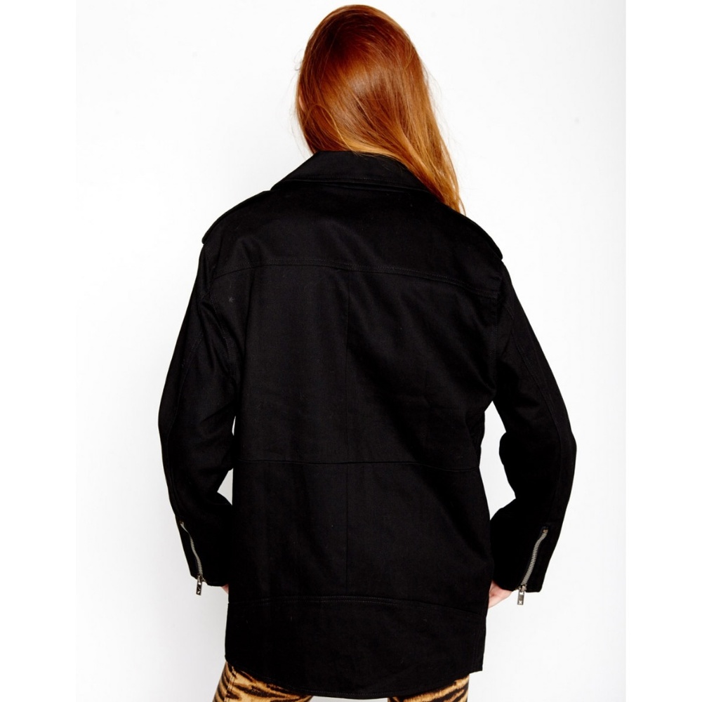 Tripp NYC Oversize Black Moto Jacket XS - Picture 3 of 6